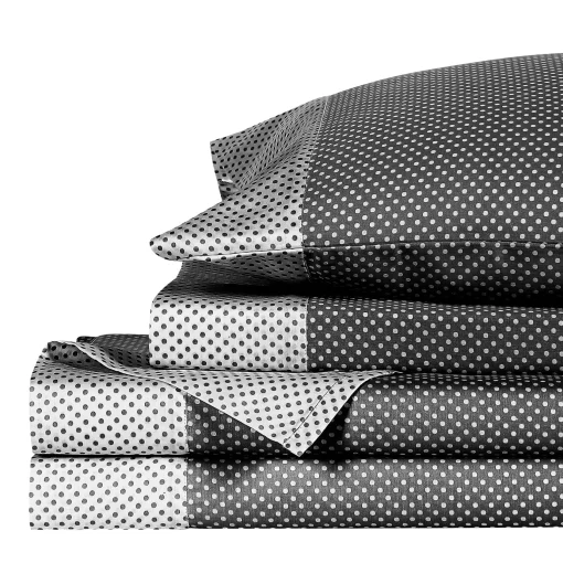 Outlet Anne Klein Westhill Dot Sheet Set Black