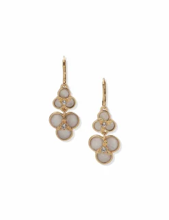 Shop Anne Klein White Flower Drop Earrings
