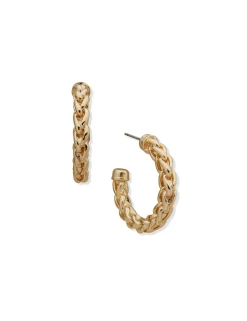 Sale Anne Klein Woven Chain Hoop Earring