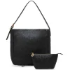 Fashion Anne Klein Woven Hobo With Detachable Pouch