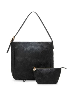 Fashion Anne Klein Woven Hobo With Detachable Pouch