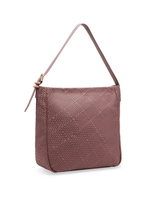 Fashion Anne Klein Woven Hobo With Detachable Pouch